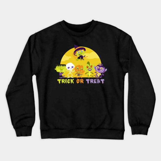 Trick or Treat Crewneck Sweatshirt by richhwalsh